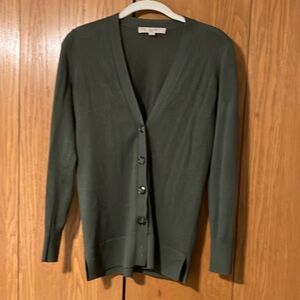 Women's Green Cardigan Sweater